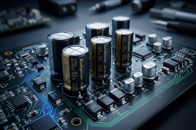 High-reliability PCB design with properly selected electrolytic capacitors